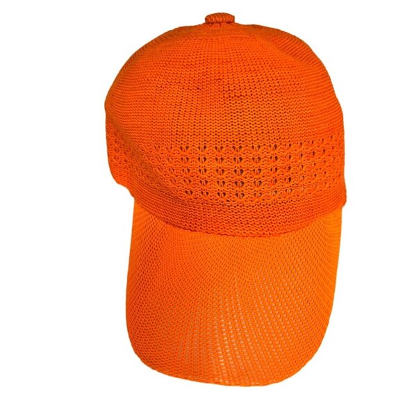 Neon Orange Mesh Trucker Hat For Outdoor Adventures & Fun C61 - Picture 1 of 4